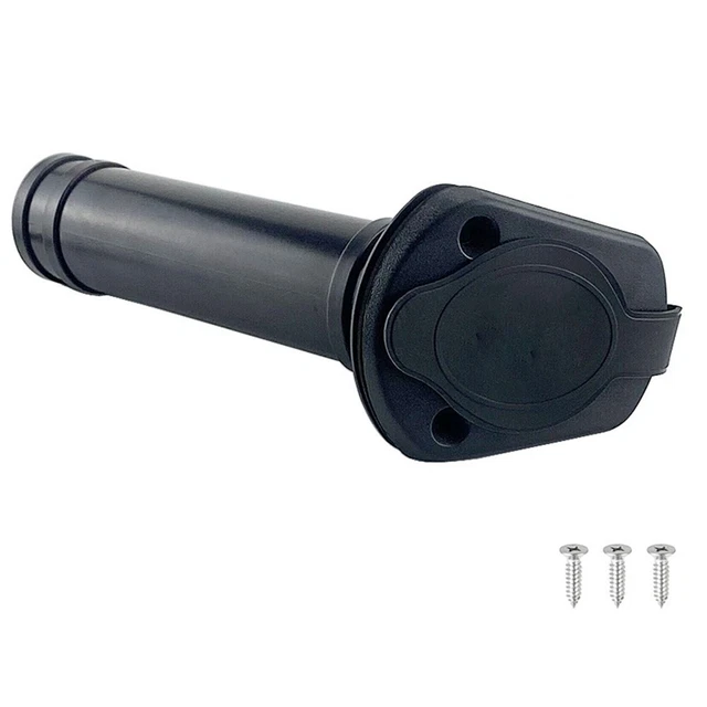 OTOTEC Support Encastré Pour Canne à Pêche – Avec Capuchon Pour Kayak Et Bateau, Inclinaison 30°, Noir