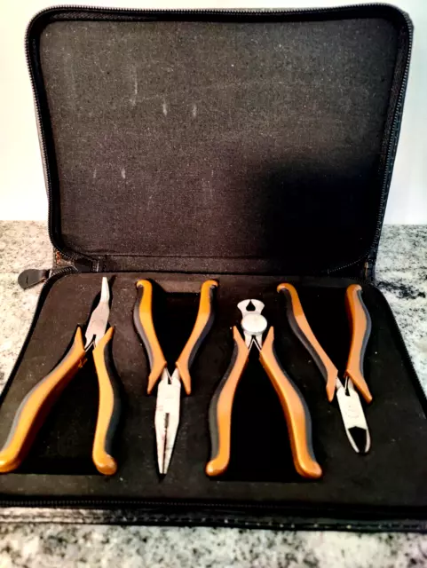 Craftsman Professional 4  PC Mini Precision Pliers Set W/Case