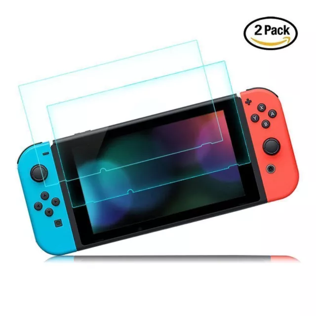 Nintendo Switch Console PREMIUM TEMPERED GLASS 2 Pack Screen Protector Cover 2