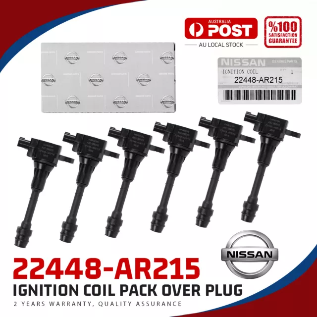 6pcs IGNITION COIL Pack OVER PLUG for Nissan PATROL GU TB48DE 4.8L 01-07