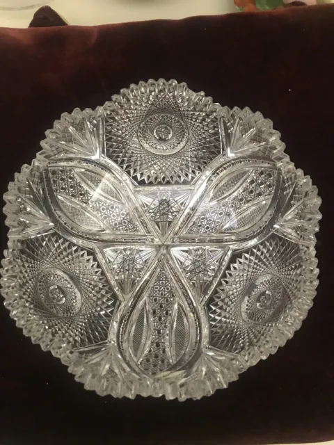 American Brilliant Cut Glass Bowl. NEW Lower Price