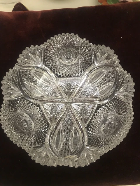 American Brilliant Cut Glass Bowl. NEW Lower Price