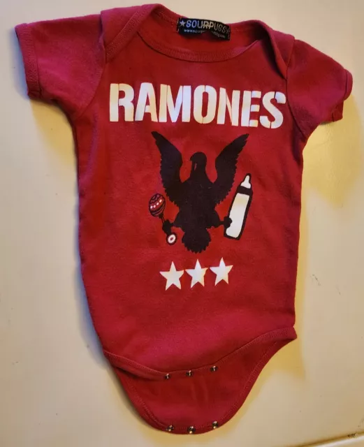 THE RAMONES BABY ONE PIECE T-SHIRT PUNK ROCK  JOEY RAMONE SourPuss Clothing