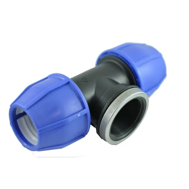 Blue Line Poly Pipe Metric Fittings Female Tee 50mmx50mm BSP