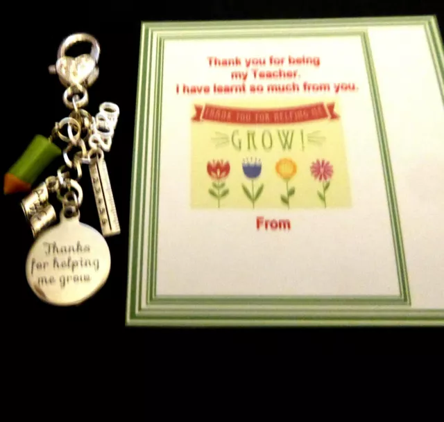 THANK YOU FOR Helping Me Grow Gift Stickers Novelty Teacher End Of Term  Labels £2.70 - PicClick UK