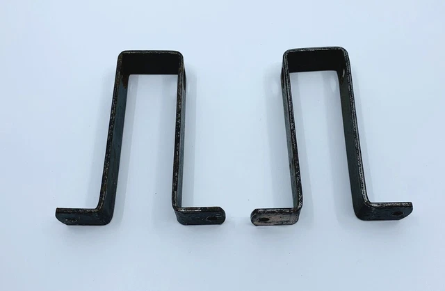 2 Vintage Victorian Art Deco Swing Arm Curtain Rods with Brackets 18 3/8” Long 5