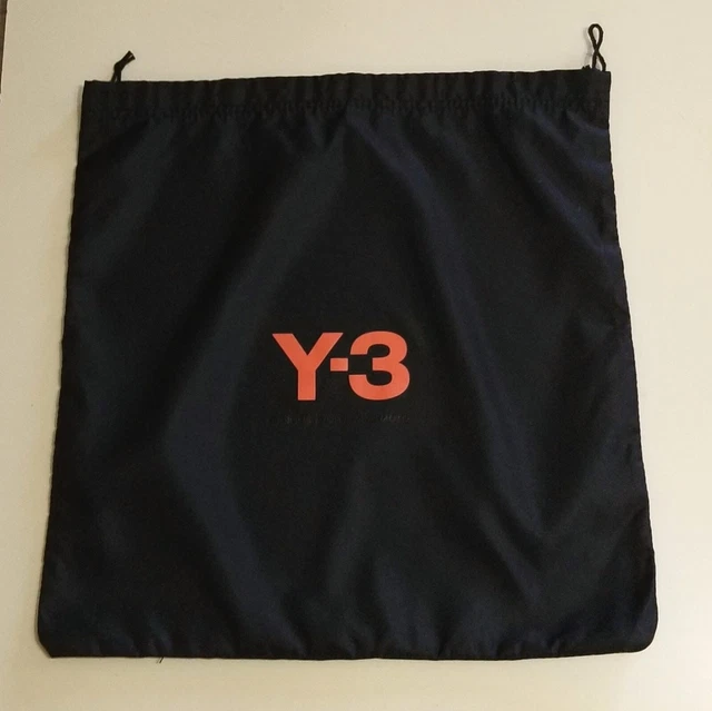 Adidas Y-3 Yohji Yamamoto Black Drawstring Dust Cover Storage Bag 14.5 x 15 in