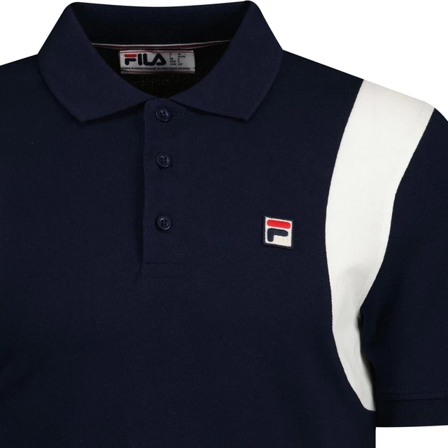 Polo Tennis Fila Vintage Panatta Blu Italiano - 100% Cotone - Edizione Ltd.
