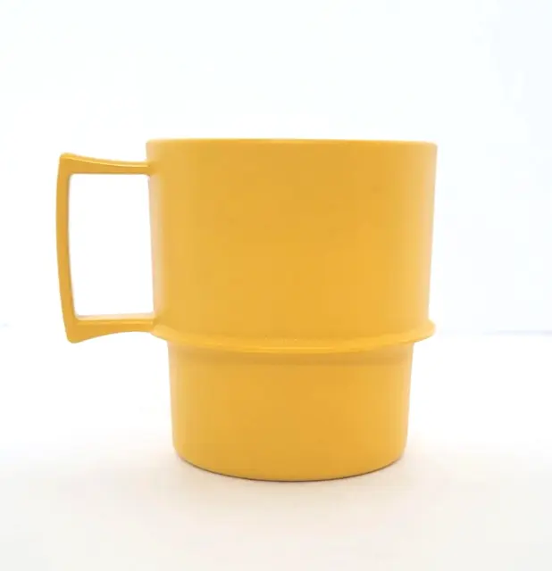 Tupperware Harvest Coffee Tea Mug Stackable Yellow 8oz, Replacement, Vintage