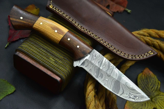 Custom 9.0"OAL Hand Forged Damascus Steel Hunting Knife Handmade (J4-A) 2