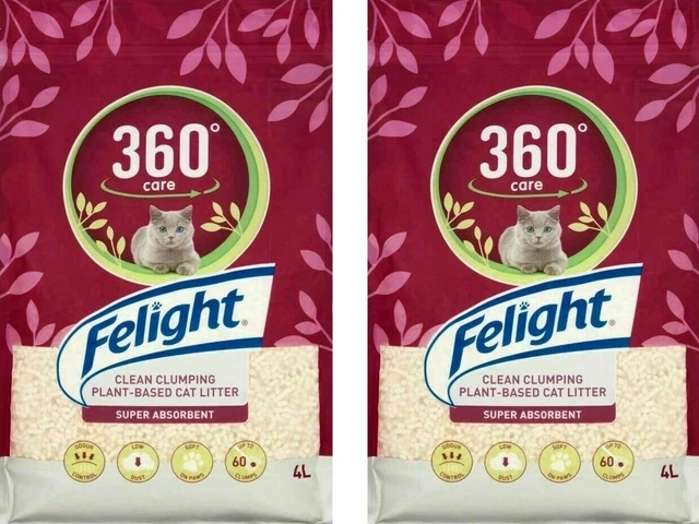 2 X BOB Martin Felight 360 Care Clean Clumping Plant Based Cat