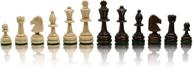 Classic STAUNTON No.4 Professional Wooden Chess Figures, Metal Weighted Pieces