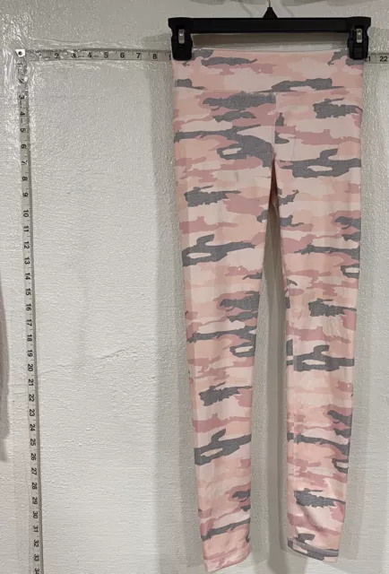 90 degree by reflex girls Pink camo leggings Size Medium 10