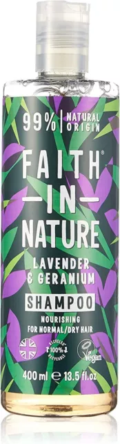 Faith In Nature 400ml Shampoo - Lavender and Geranium