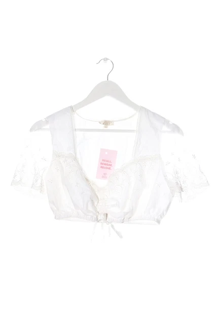Camicia folcloristica KRüGER da donna taglia DE 42 bianco casual look