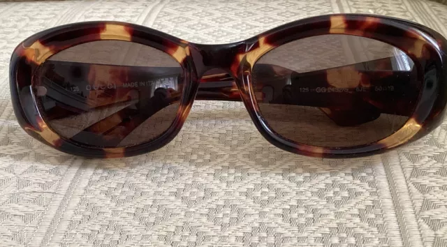 Gucci GG 2432/S 6JE Tortoise Brown Sunglasses Frames 50-19 125 Italy