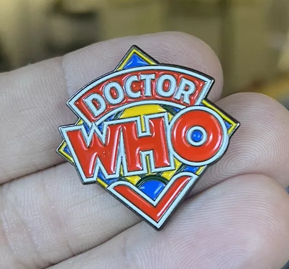 Dr Who enamel Pin Sci-fi Time Travel BBC television PBS 80s retro Logo Hat Bag