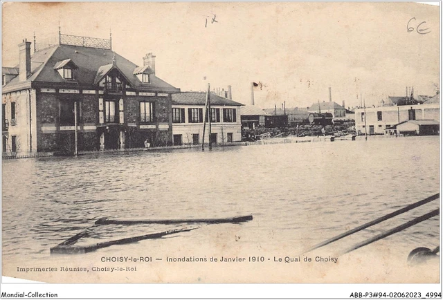 ABBP3-94-0265 - CHOISY-LE-ROI - inondation de janvier 1910 - le quai de cho