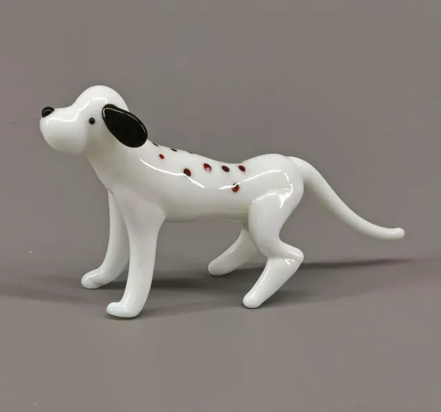 9912025-x Vidrio Figura Dálmata Perro 4x6cm Soplado Artesanía