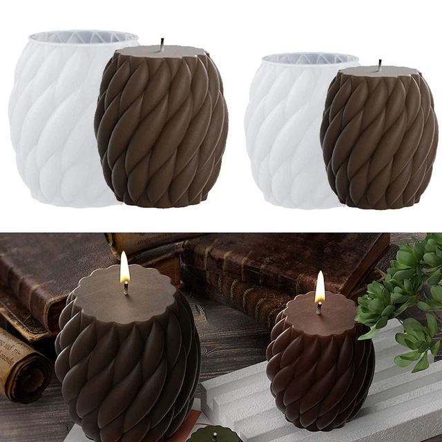 Spiral Ball 3D Candle Mold Epoxy Resin Soap Mold  Desk Decoration