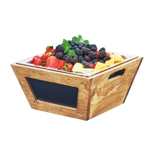 Cal-Mil 3593-10-99 Chalkboard Bowl, 5" Height, 10" Width, 10" Length, Madera