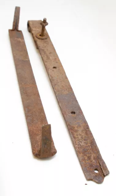 Antique Vintage 2 Parts of Barn Door Strap Hinges Heavy 23 inch 3