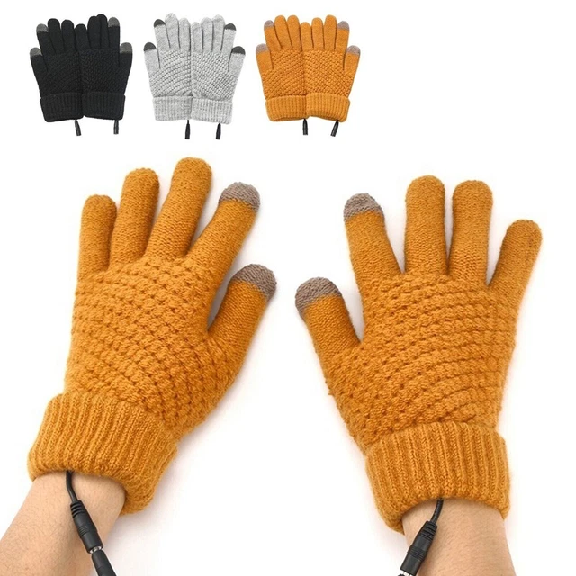 Confort et chaleur avec gants chauffants électriques USB rechargeable doigt ple