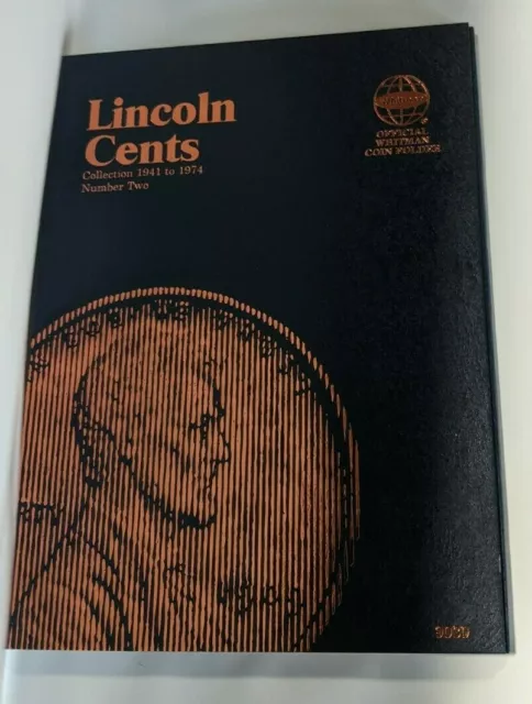 Lincoln Cents Penny Album Monnaie Dossier Whitman Volume #2 1941-1974 Blé 9030