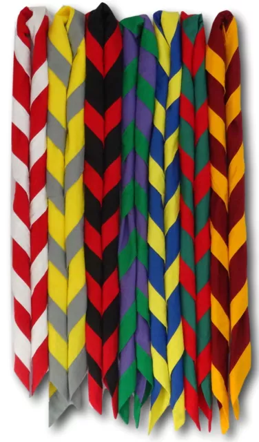 Cub Scout Boy Scout Uniform Neckers - Various Colour Combinations - Adult Sizes