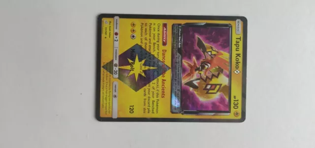 Tapu Koko Prisma Spiel Von Squadra 51/181 Rare Holo Foil Pokemon  Italienisch