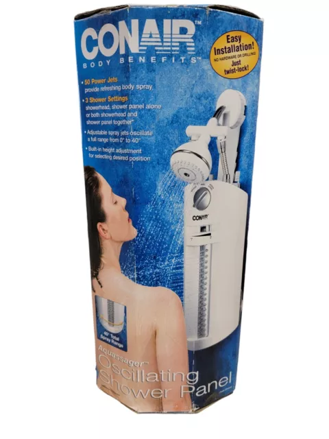 Large Conair Oscillating Shower Panel Aquassager DP1015S 50 Massaging Jets
