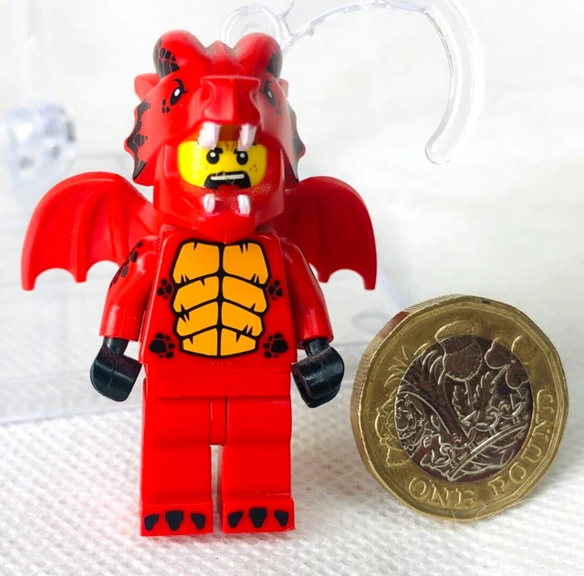 LEGO MAN MINIFIGURE Red Dragon Suit Original Official Action MIni ...