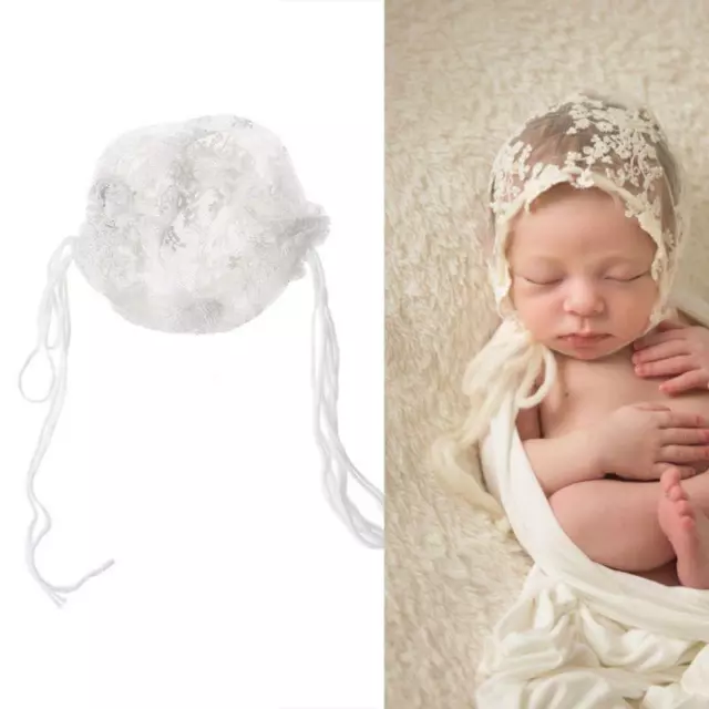 Newborn Baby Girls Toddler Infant Lace Bonnet Beanie Hat Cap Photography Props