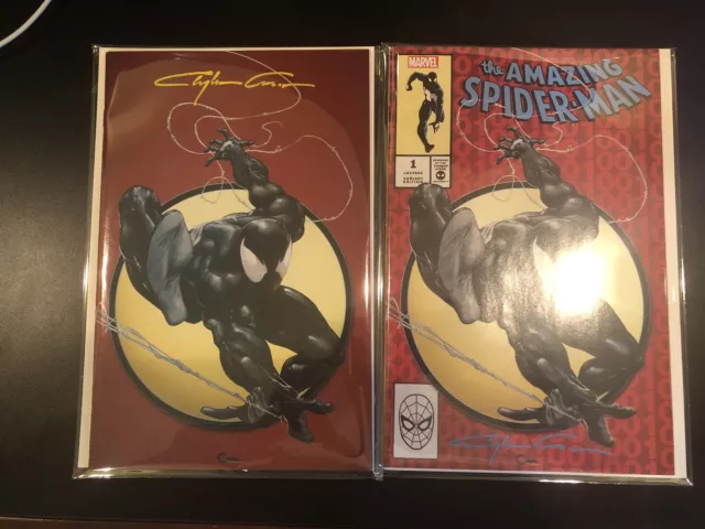 Amazing Spider-Man #1 Clayton Crain Variant Set Trade Dress Virgin 2022 Signed