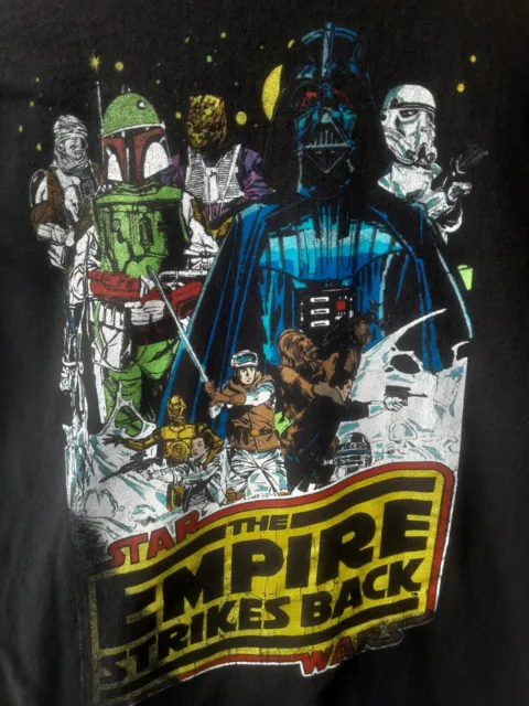 Star Wars The Empire Strikes Back T Shirt Tee Size S Black Graphic Fifth Sun