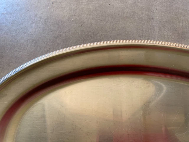 Grand Plat Ovale En Inox Letang & Rémy – Neuf Avec Défaut D'emballage