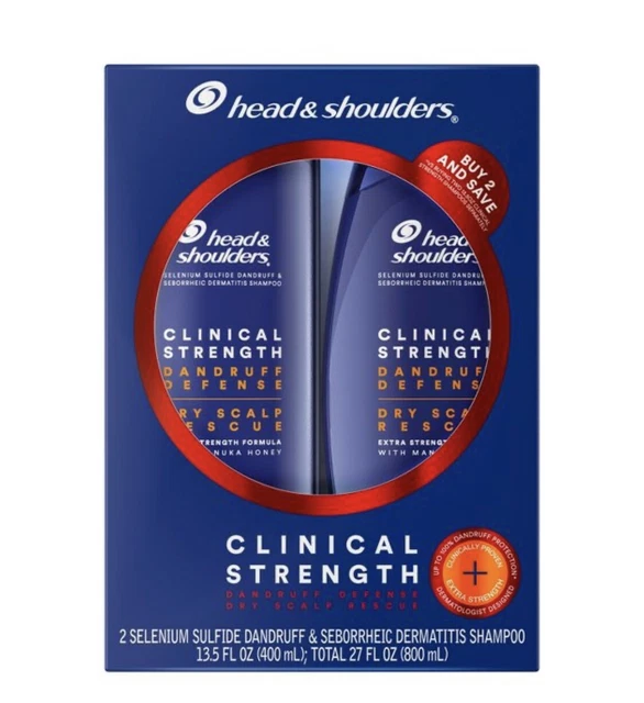 Head & Shoulders Clinical Strength Dandruff Shampoo 23.7oz (Lot of 2) New