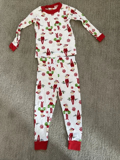 EUC Boys Or Girls Christmas Pajamas Elf On The Shelf Size 4