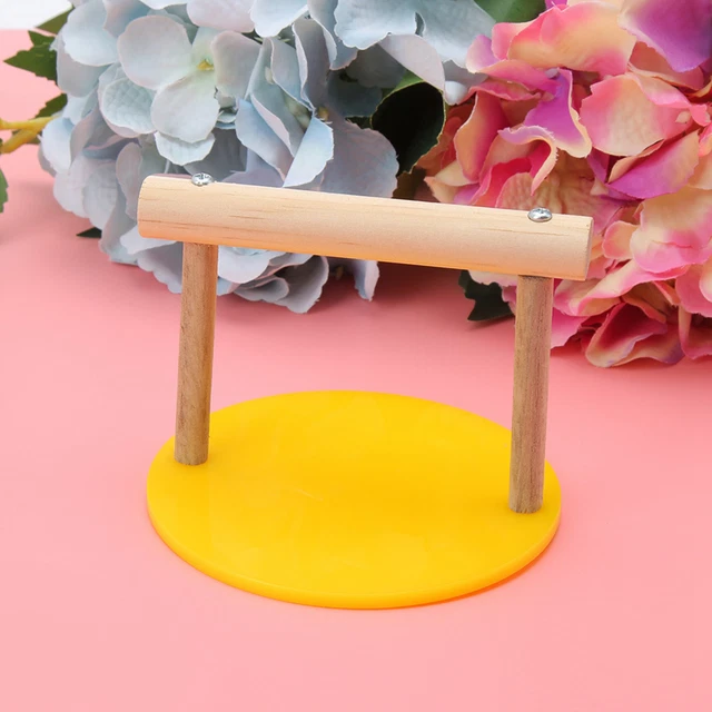 Vogel Holz Barsch Standrahmen Stand Pole Kunststoff Basis Papagei Kauen Biti Obm