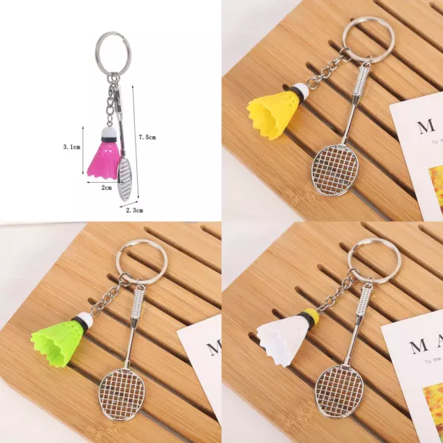 Tennis And Badminton Keychain With Ball Pattern And Alloy Material