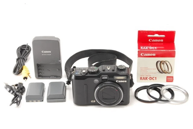 [NEAR MINT] Canon PowerShot G9 12.1MP Digital Camera Black From JAPAN