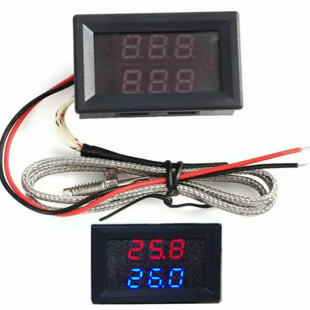 Dual LED K-type Thermocouple Thermometer High Temperature Sensor Tester Module