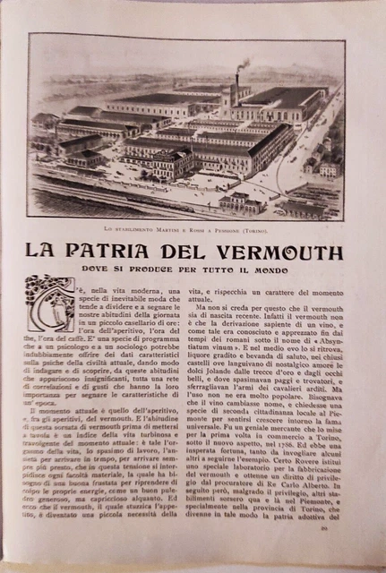 La Patria Del Vermouth: Lo Stabilimento Martini E Rossi A Pessione (Torino)