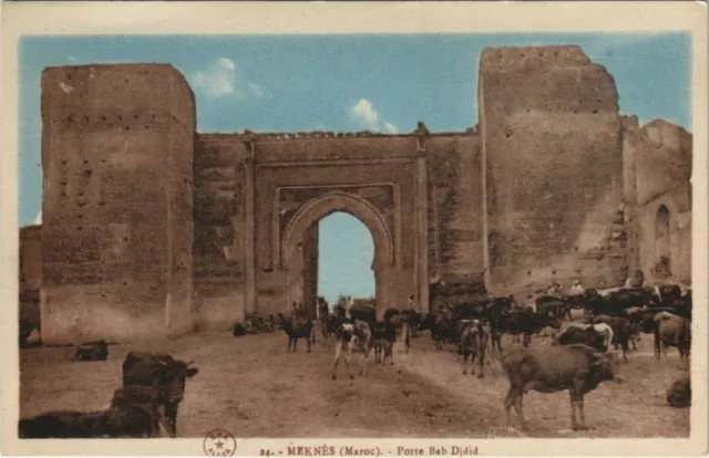 CPA AK MAROC MEKNES Porte Bab Djdid Flanders (38026)