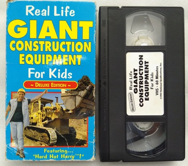 VHS REAL LIFE Giant Construction Equipment For Kids Hard Hat Harry 1993
