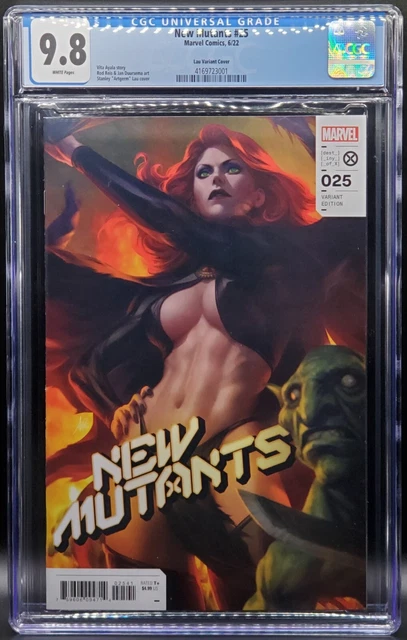 New Mutants 25 CGC 9.8 Marvel. Stanley Artgerm Lau Variant Cover. 1:50 Incentive