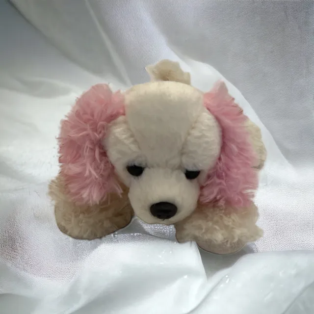 Aurora 2020 Miniature 4” Cocker Spaniel Puppy Plush White Pink Stuffed Animal