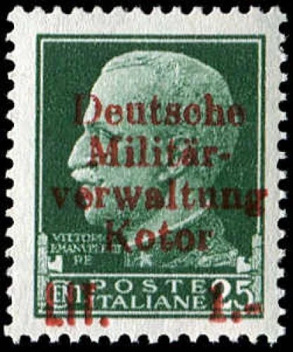 Deutsche Besetz.II.WK Kotor, 1944, 1-6 X, postfrisch