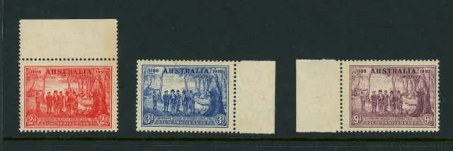 Australia Scott # 159 160 161 VF OG NH MNH Stamps Cat $36