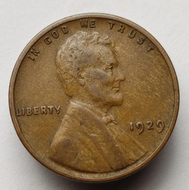 1929 wheat penny au Woody improper alloy error us coin Lincoln wheat cent #128